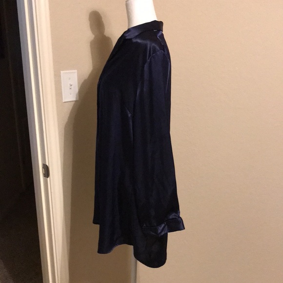 Victoria’s Secret- navy blue sleep shirt; button closure in the front - size M - Picture 3 of 6